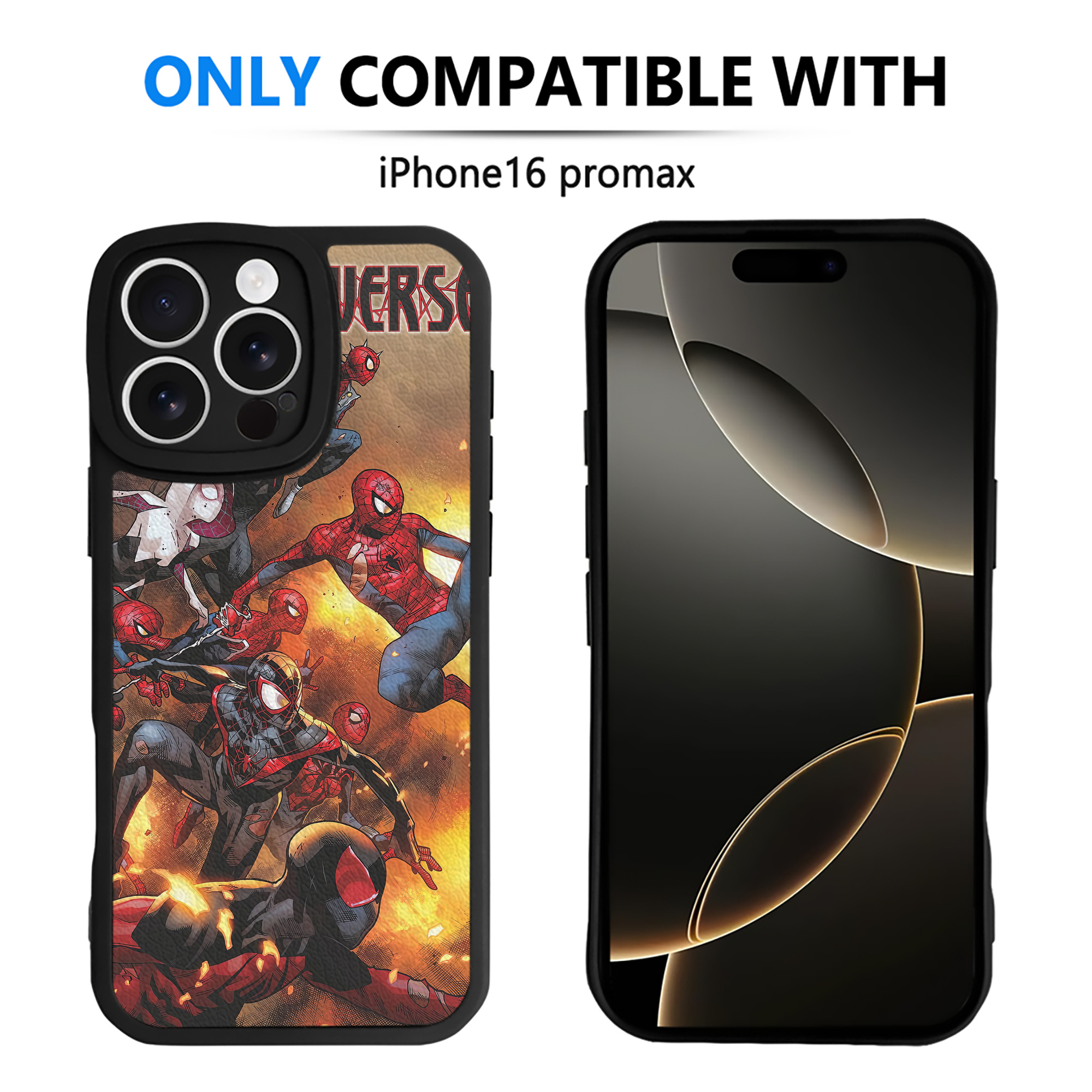 Spider Man スパイダーマン 【iPhone 16シリーズ対応】シリコンスマホケース（レザー調） 材質：シリコン